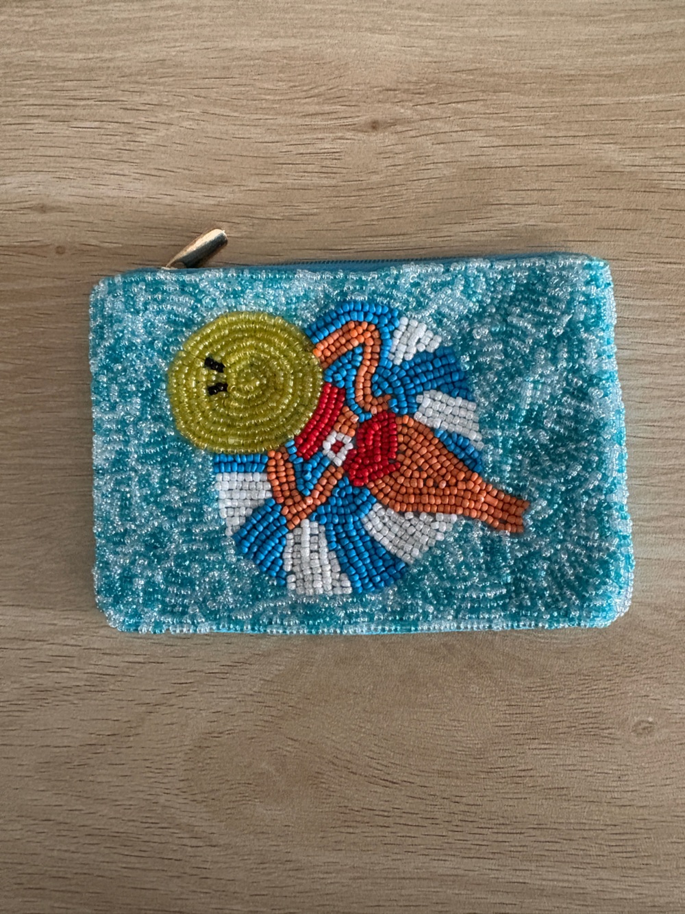 BEADED COIN PURSE Lady in a tube